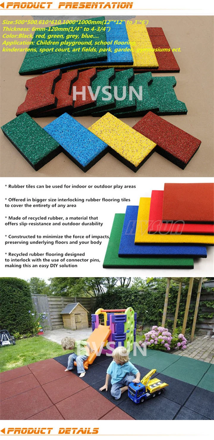 Colorful and Safety Children Playground EPDM Flooring Rubber Mats
