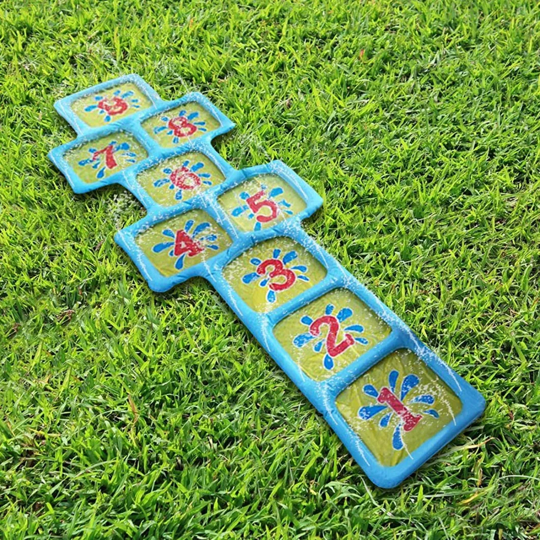 Inflatable Water Sprinkler Toy Splash and Spray Hopscotch Game Mat