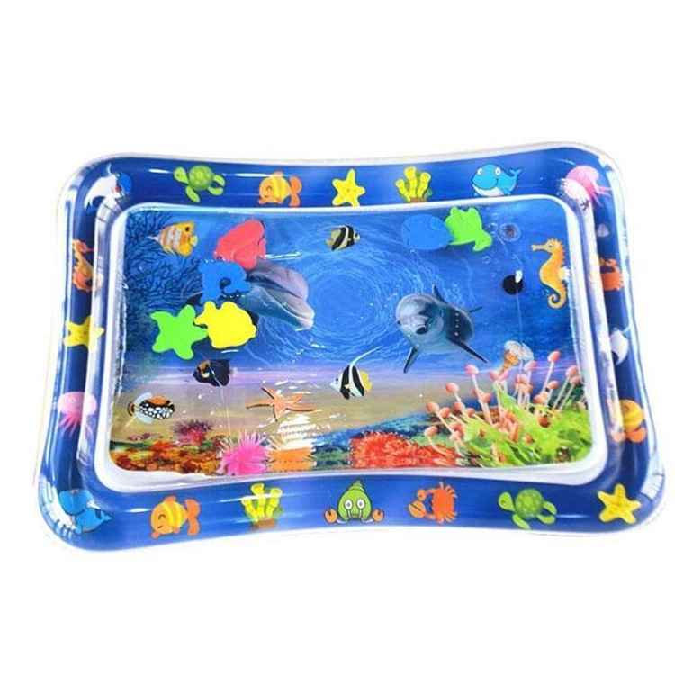 Baby Foldable Water Game Mat Inflatable Play Mat Floating Tummy Time Mat Toddler Waterproof Baby Water Mat