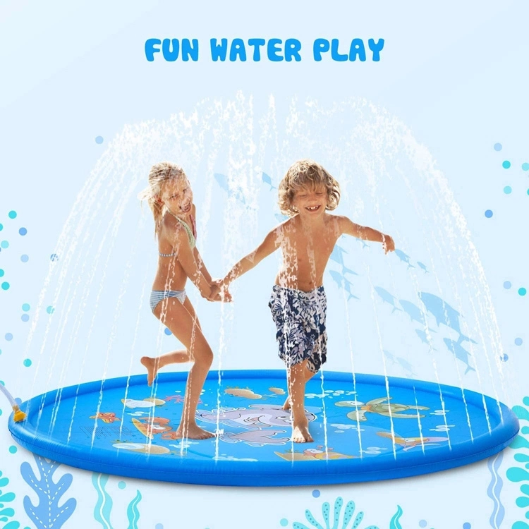 Kids Splash Pad Summer Outdoor Inflatable Water Play Sprinkler Mat