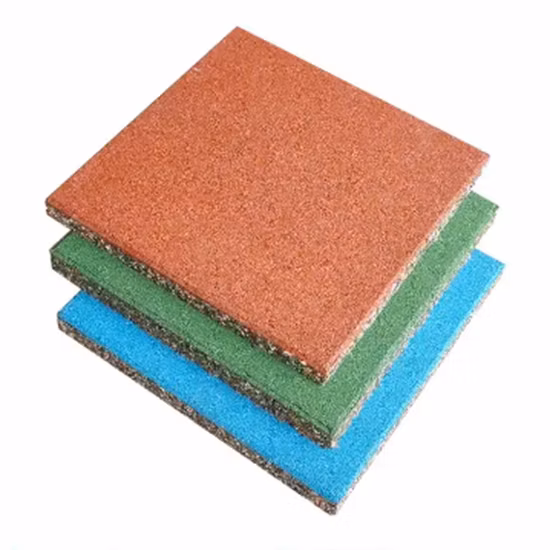 China Factory Wholesale Rubber Tiles Shock Resistant Rubber Gym Flooring Mat for Outdoor Playground Kids Play Area