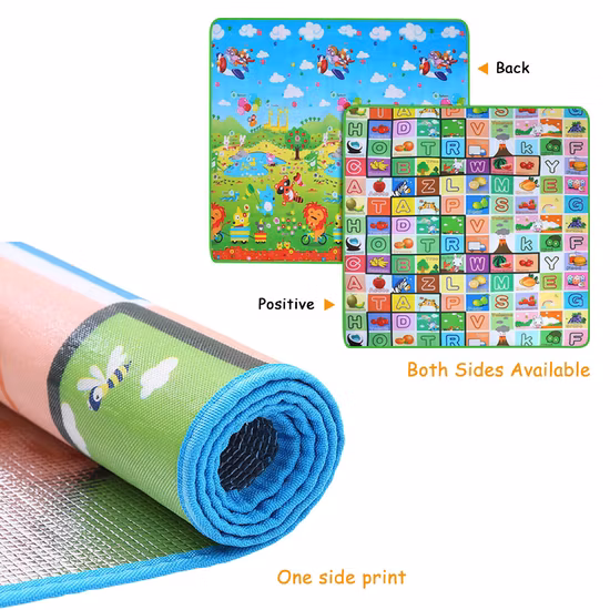 EPE Folding Rolling Playmat Cartoon Mat Baby Play Carpet Baby Crawling Play Mat